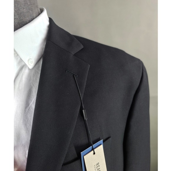 Kenneth Cole Reaction 2 Piece Suit Mens 46L Pants 40W Black Business Casual NWT - Picture 6 of 15